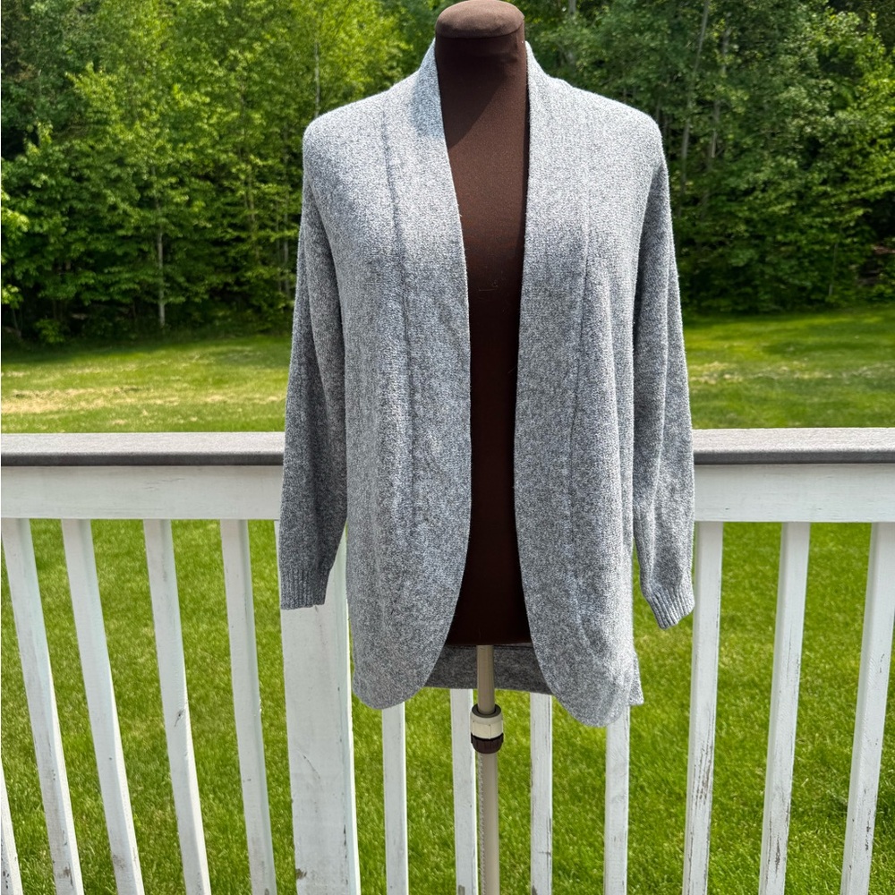 Maurices Gray Cardigan Sweater Open Front Knit